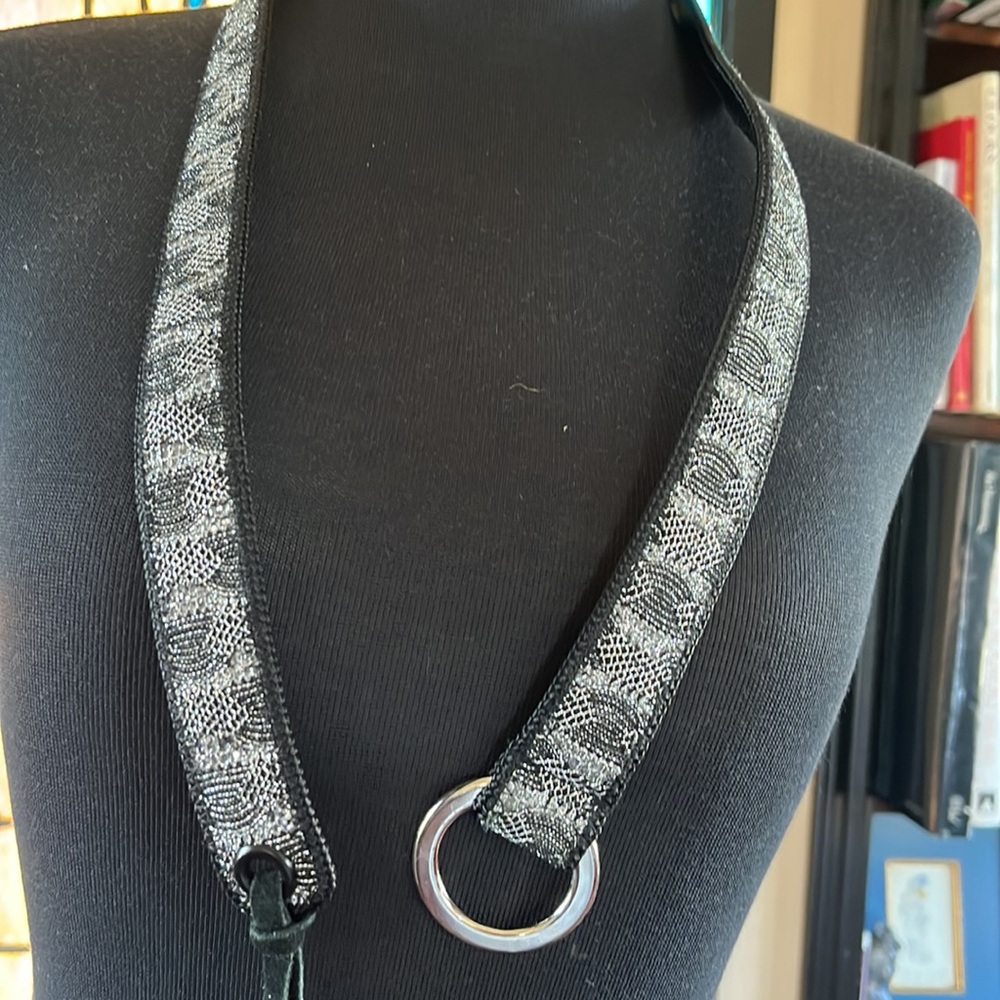 ❌sold at live❌Black and silver metallic tie belt from Elite - Picture 4 of 12